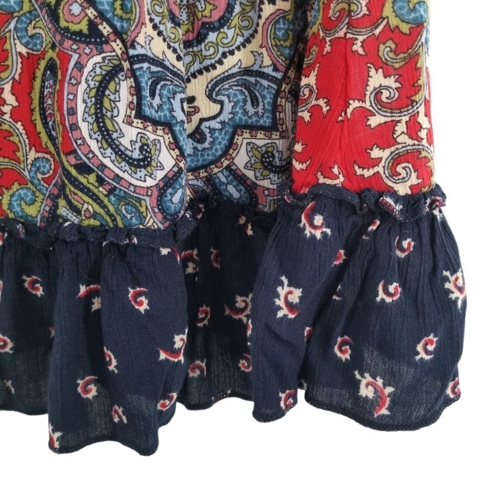 Bila Ruffle Bottom Multi-Print Top Multicolor S - image 5